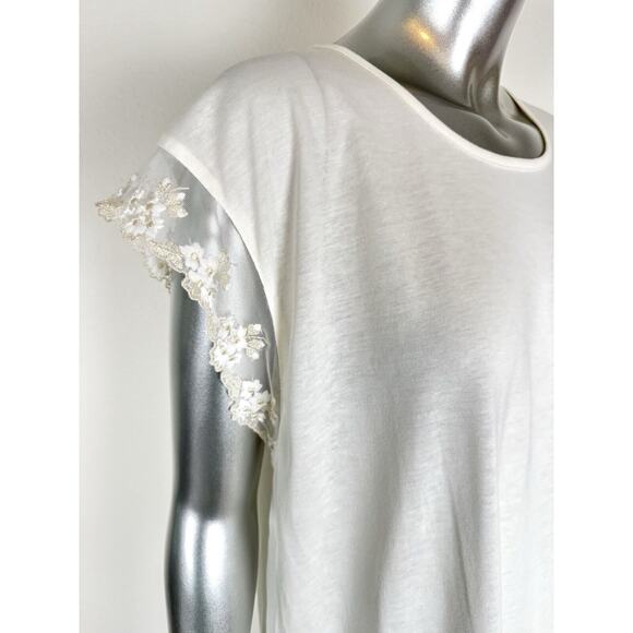 Luxury Pluto Nightgown Sleepwear Intimates Ivory Lace Trim Women’s 44 Large
